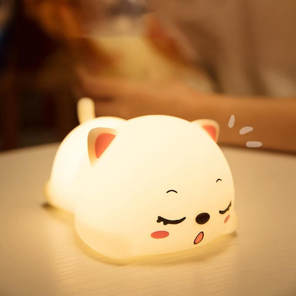 Soft Glow Cat Night Lamp for Baby Rooms