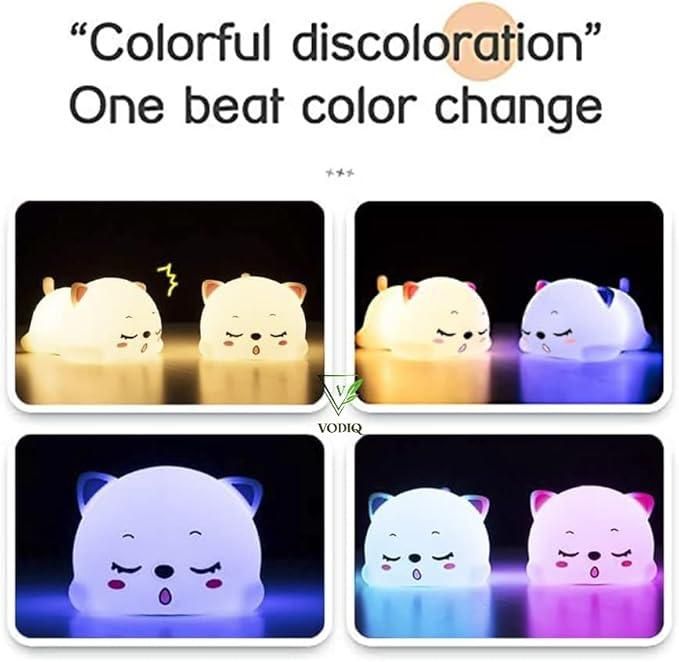 Soft Glow Cat Night Lamp for Baby Rooms