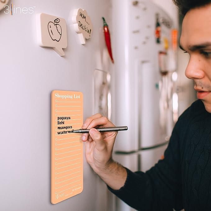 Handy Grocery List Fridge Magnet with Easy Marker